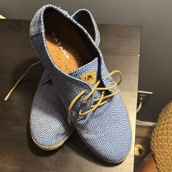 Patterned Blue Men\'s Oxfords